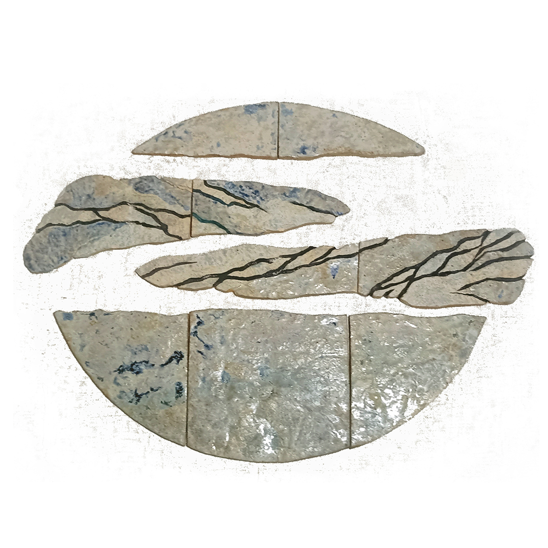 ABSTRACCION CERAMICA LUNAR 2 refractario esmaltado 1300º tamaño 150X150 cms.