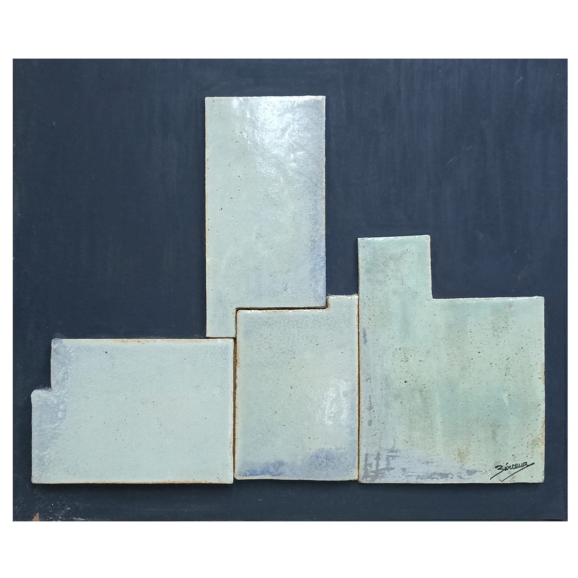 ABSTRACCION URBE refractario esmaltado 1300º tamaño 80X90 cms.