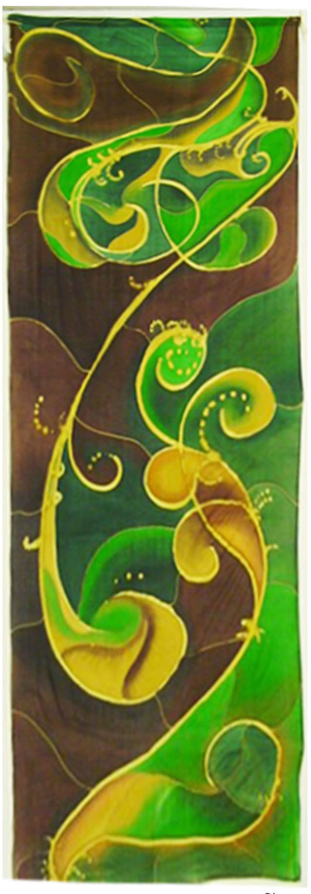 CINTA MODERNISTA acrílico sobres seda tamaño 180X45 cm