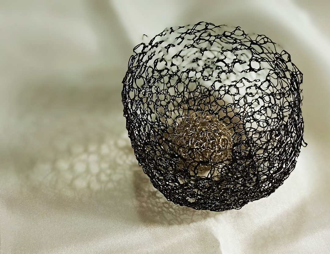 COMPOSICION ESFERICA 7 con de cabo de metal tejido