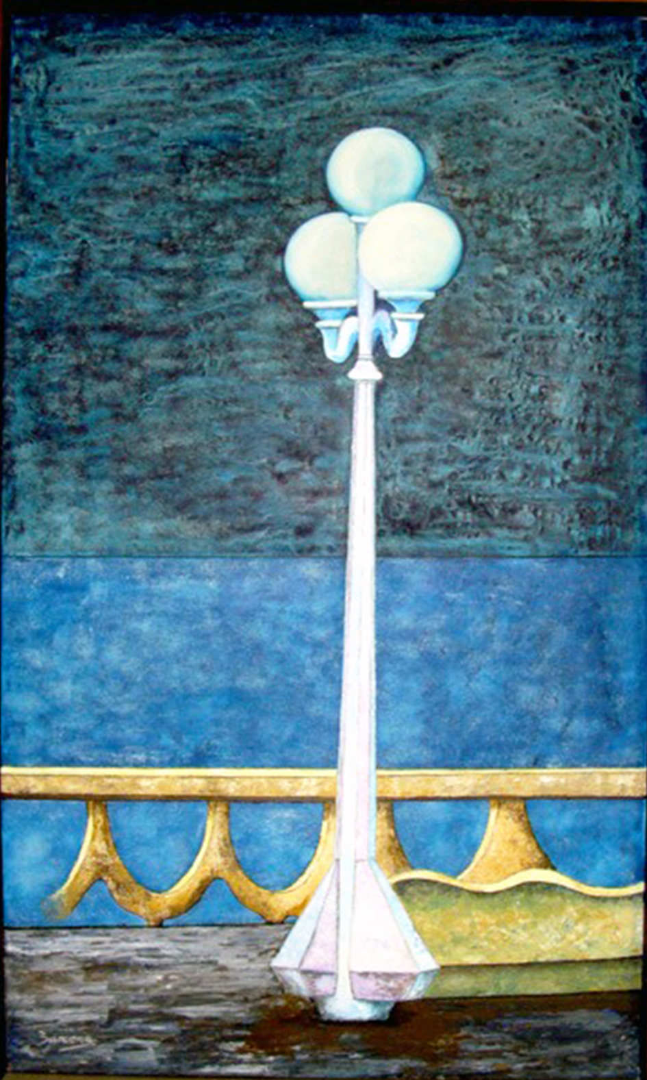 ENCUENTROS 5 fresco sobre tabla tamaño 150X50 cm (colección privada)