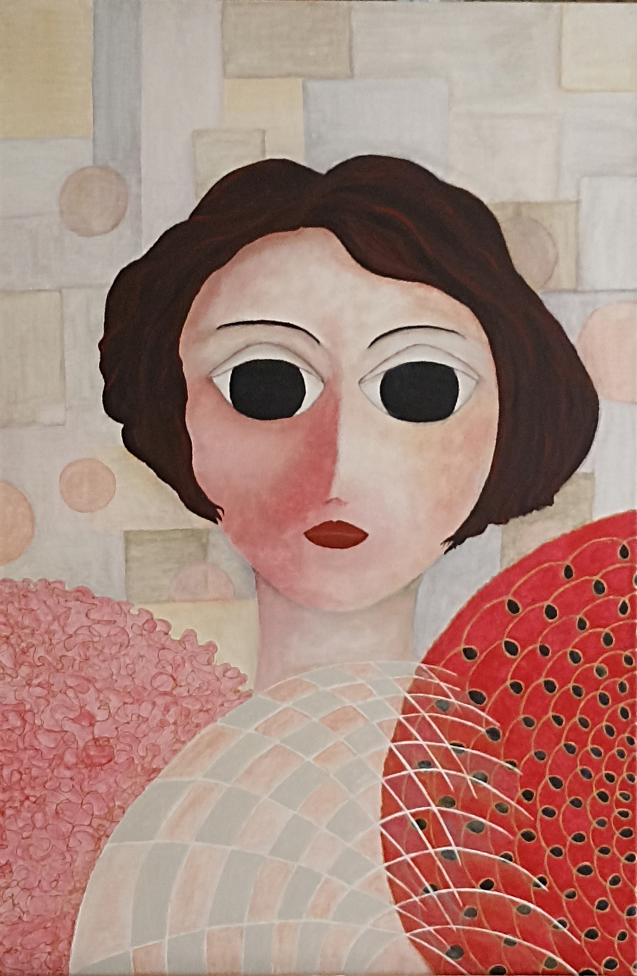 LADY SANDIA acrílico sobre lienzo tamaño 70x50 cm