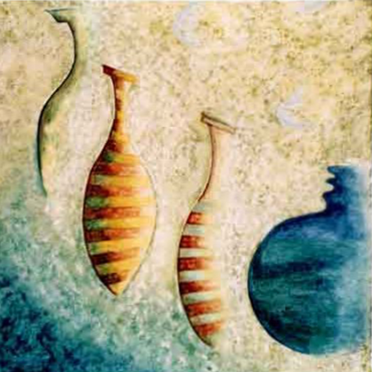 PRESENCAI 1 fresco sobre tabla tamaño 150X150 cms (colección privada)