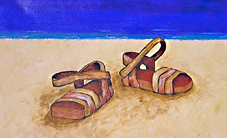 ZAPATILLAS 1 acrílico sobre lienzo tamaño 40x55 cm