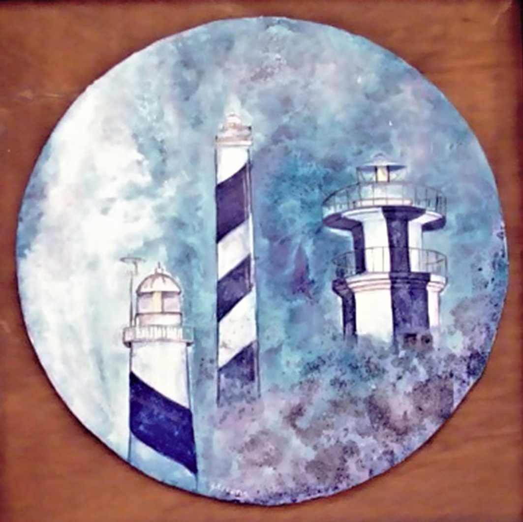 encuentros FAROS-1 fresco sobre tabla tamaño 50x50 cm (colección privada)