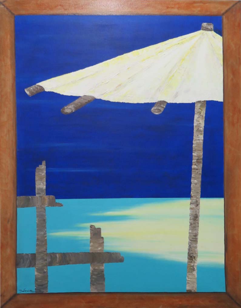 FRENTE AL MAR acrílico sobre tela tamano-70x100cms
