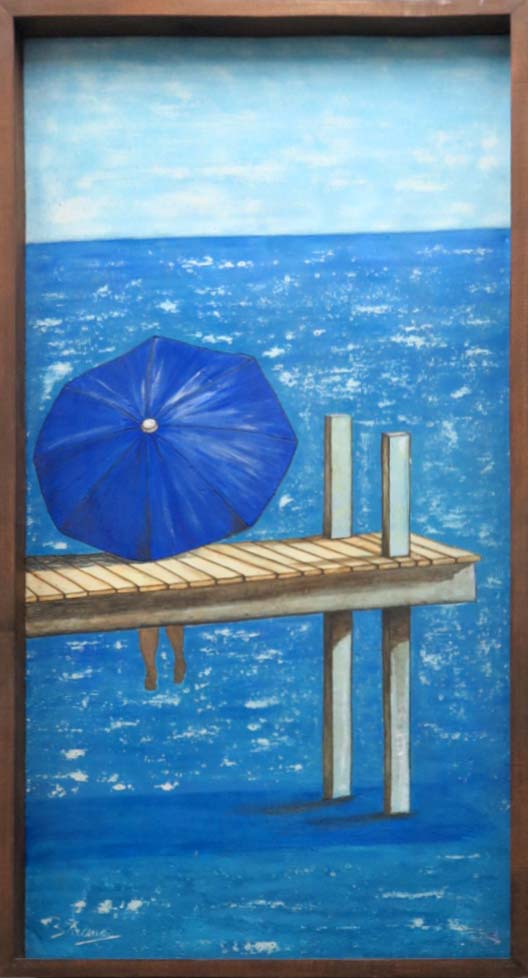 HORIZONTE fresco sobre tabla (tamaño 50X100 cms)