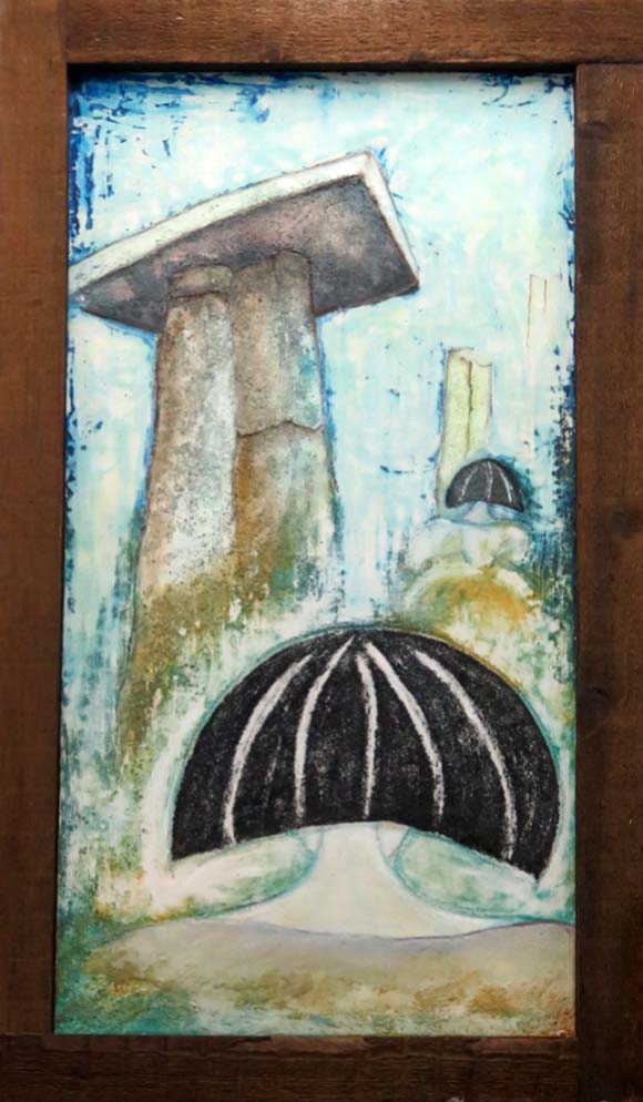 INSULA 0 fresco sobre tabla (tamaño 50x100 cms