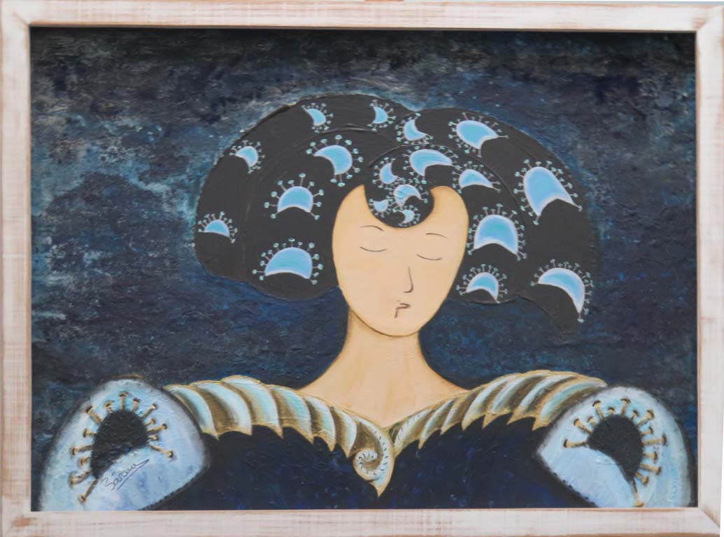 LOLITA LUNAR acrílico sobre tabla (tamaño 70x50 cms-)