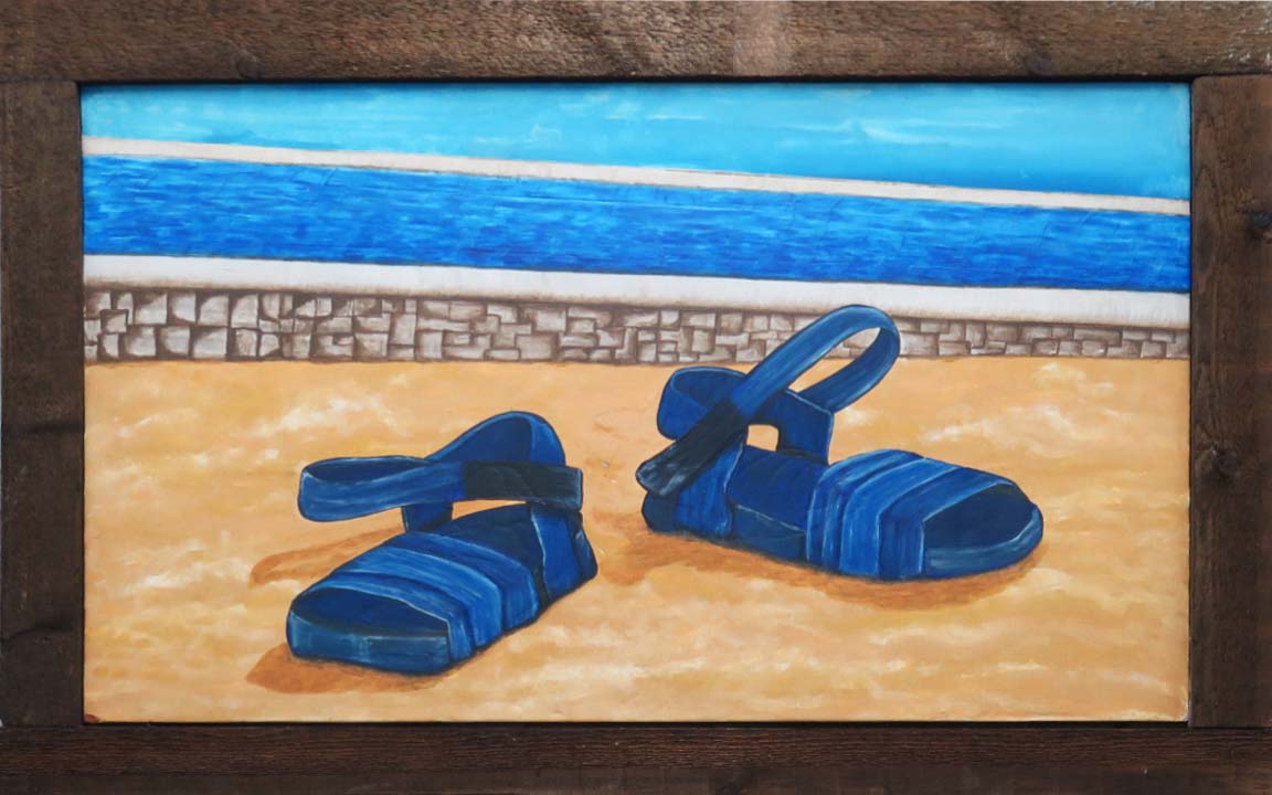 PASOS fresco sobre tabla (tamaño 92X73 cms)