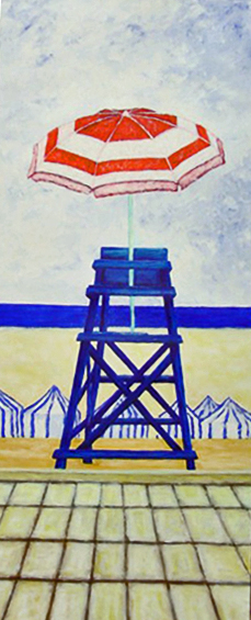 SOMBRILLA acrílico sobre tela tamaño 50 x10 cms. (colección privada)