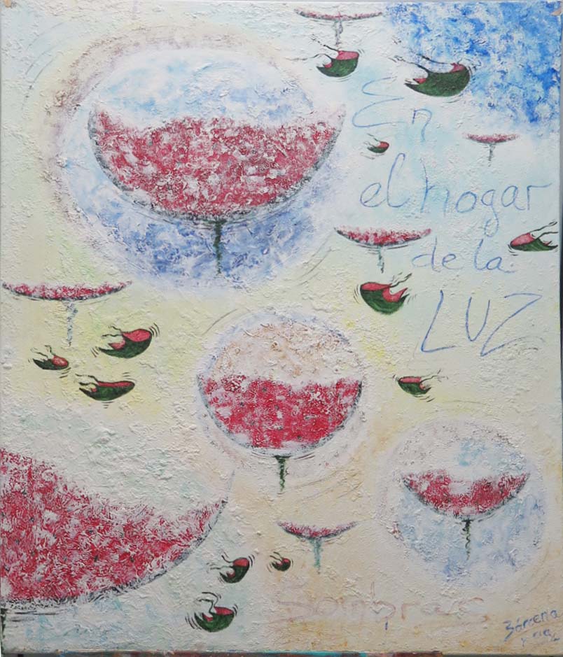 VIAJE VEGETAL acrílico sobre tela tamaño 70X50 CMS