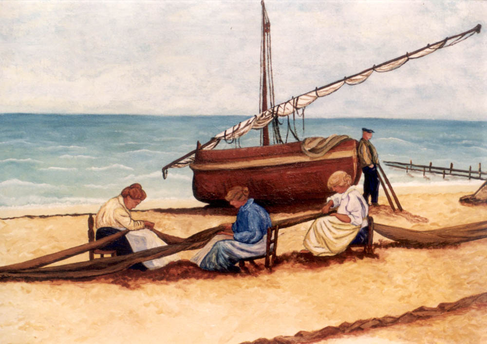 LA ESPERA Acrilico sobre tela tamaño 80x113 cms. colección particular